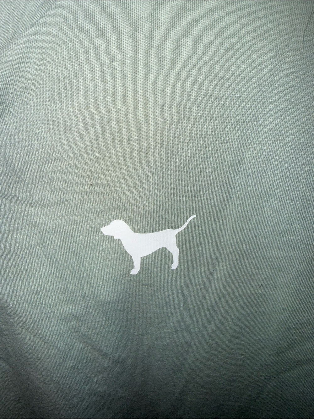 PINK Victoria's Secret Short Sleeve V-Neck Tee in Sage Green - Picture 3 of 4